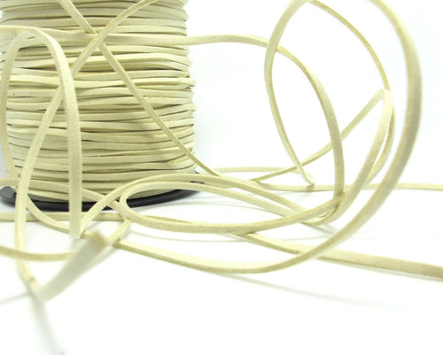 5 Yards 2.5mm Faux Suede Leather Cord|Beige|Ivory||Faux Leather String Jewelry Findings|Microfiber Craft Supplies