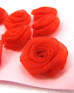 15 Pieces 1 Inch Chiffon Ribbon|Rose Flowers|Craft Supplies|Doll Boutique|Hair Accessory Material|Bow|Decoration|Carnation|JPL03