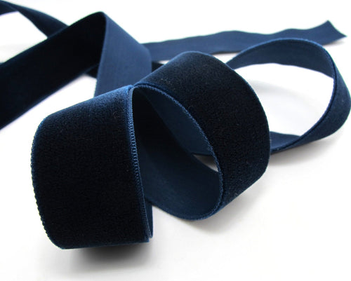 24mm Navy Velvet Ribbon|Soft Velvet Trim|Embellishment|Sewing Supplies|Decorative Trim|Headband Accessories
