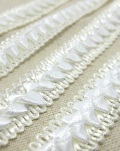 3 Yards 9/16 Inch White Gimp Braided Trim|French Gimp Braided|Scroll Braid Trim|Decorative Embellishment Trim|Doll Trim|Home Decor