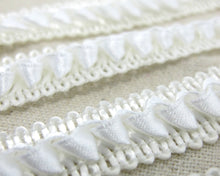 Charger l&#39;image dans la galerie, 3 Yards 9/16 Inch White Gimp Braided Trim|French Gimp Braided|Scroll Braid Trim|Decorative Embellishment Trim|Doll Trim|Home Decor