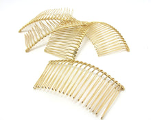 Load image into Gallery viewer, 10 Pieces 20 Teeth GOLD Hair Comb|Wire Comb|Hair Comb Supplies|Hair Accessories|Head Supplies|GOLD Metal Comb