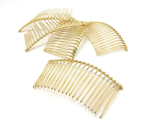 10 Pieces 20 Teeth GOLD Hair Comb|Wire Comb|Hair Comb Supplies|Hair Accessories|Head Supplies|GOLD Metal Comb