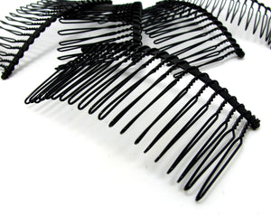 10 Pieces 20 Teeth BLACK Hair Comb|Wire Comb|Hair Comb Supplies|Hair Accessories|Head Supplies|BLACK Metal Comb