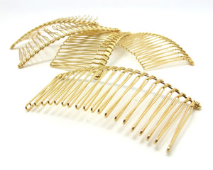 10 Pieces 20 Teeth GOLD Hair Comb|Wire Comb|Hair Comb Supplies|Hair Accessories|Head Supplies|GOLD Metal Comb