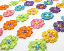 Charger l&#39;image dans la galerie, 7/8 Inch Daisy Floral Colorful Lace Trim|MultiColored|Bridal Wedding Materials|Clothing Ribbon|Hairband|Accessories DIY