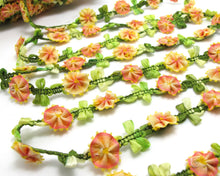 画像をギャラリービューアに読み込む, 2 Yards Woven Rococo Ribbon Trim with Rose Flower Buds|Decorative Floral Ribbon|Scrapbook Materials|Clothing|Decor|Craft Supplies