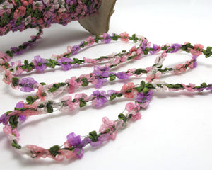 2 Yards Woven Rococo Ribbon Trim|Decorative Floral Ribbon|Scrapbook Materials|Clothing|Decor|Craft Supplies