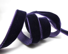 Charger l&#39;image dans la galerie, 2 Yards 16mm 5/8 Inch Purple Single Sided Velvet Ribbon|Velvet Trim|Embellishment|Sewing Supplies|Headband Accessories|Fascinator