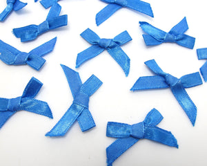 50 Pieces Satin Bows|Handmade|6mm Satin Ribbon|Embellishment|Hair Bows|Bow Applique|Headband Supplies|Packaging Bow|Decorative Bow|Scrapbook