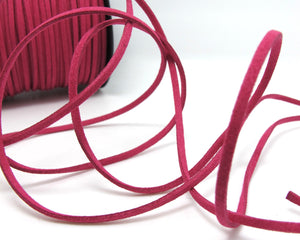 5 Yards 2.5mm Faux Suede Leather Cord|Fuchsia|Dark Pink|Faux Leather String Jewelry Findings|Microfiber Craft Supplies