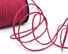 Load image into Gallery viewer, 5 Yards 2.5mm Faux Suede Leather Cord|Fuchsia|Dark Pink|Faux Leather String Jewelry Findings|Microfiber Craft Supplies