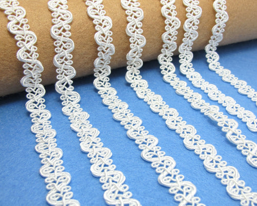 2 Yards 1/2 Inches Japan Made Rayon Off White Woven Braid Trim|Embroidery Trim|Bridal Supplies|Craft Supplies|Sewing Trim|Scrapbooking
