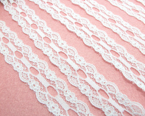 3 Yards 3/4 Inches Floral Off White Lace Trim|Floral Embroidery Trim|Bridal Supplies|Handmade Supplies|Sewing Trim|Scrapbooking Decor