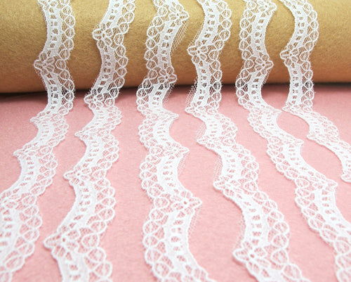 3 Yards 3/4 Inches Floral Off White Lace Trim|Floral Embroidery Trim|Bridal Supplies|Handmade Supplies|Sewing Trim|Scrapbooking Decor