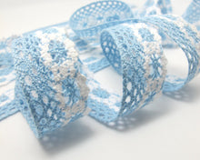 Load image into Gallery viewer, CLEARANCE|5 Yards 1 Inch Cotton Crocheted Floral Lace Trim|Hair Supplies|Sewing Supplies|Craft|DIY|Scrapbooking|Sewing Supplies|Lace