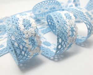 CLEARANCE|5 Yards 1 Inch Cotton Crocheted Floral Lace Trim|Hair Supplies|Sewing Supplies|Craft|DIY|Scrapbooking|Sewing Supplies|Lace