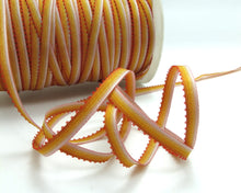 Load image into Gallery viewer, 10 Yards 1/4 Inch (7mm) Picot Ombre Ribbon Trim|Orange Narrow|Rayon Trim|Picot Edge|Doll Trim|Embellishment|Bow Flower Supplies