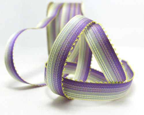 10 Yards 3/8 Inch (10mm) Picot Ombre Ribbon Trim|Purple Narrow|Polyester|Picot Edge|Doll Trim|Embellishment|Bow Flower Supplies