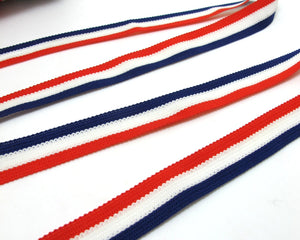 CLEARANCE|6 Yards 17mm Striped Ribbon|Woven Trim|Sewing Trim|Fabric Ribbon|Tying Rope|Waistband|Decorative Trim|Scrapbook Supplies