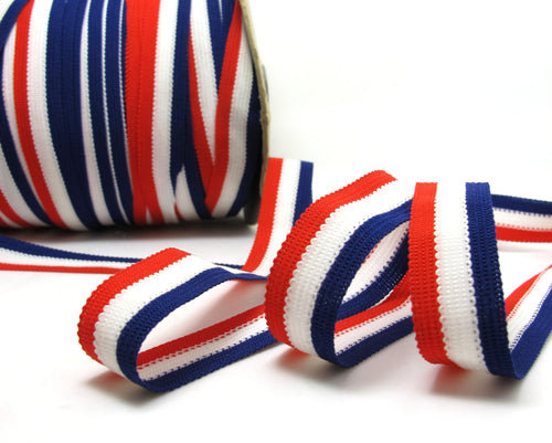 CLEARANCE|6 Yards 17mm Striped Ribbon|Woven Trim|Sewing Trim|Fabric Ribbon|Tying Rope|Waistband|Decorative Trim|Scrapbook Supplies