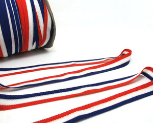 CLEARANCE|6 Yards 17mm Striped Ribbon|Woven Trim|Sewing Trim|Fabric Ribbon|Tying Rope|Waistband|Decorative Trim|Scrapbook Supplies