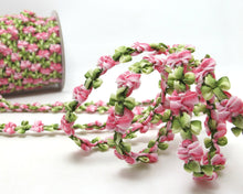 Load image into Gallery viewer, 2 Yards Pink Ombre Beanie Shape Color Woven Rococo Ribbon Trim|Decorative Floral Ribbon|Scrapbook Materials|Decor|Craft Supplies
