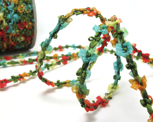 2 Yards Ombre Beanie Shape Color Woven Rococo Ribbon Trim|Decorative Floral Ribbon|Scrapbook Materials|Decor|Craft Supplies