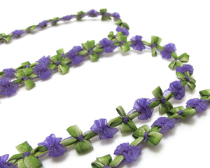 2 Yards Purple Ombre Beanie Shape Color Woven Rococo Ribbon Trim|Decorative Floral Ribbon|Scrapbook Materials|Decor|Craft Supplies