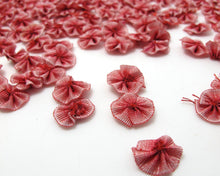 Charger l&#39;image dans la galerie, 30 Pieces 9/16 Inch (15mm) Ombre Ribbon Flower|Flower Applique|Ombre Roses|Quilting|Rose Motif|Embroidery Motif|Ombre Color|Handmade