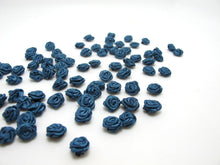 画像をギャラリービューアに読み込む, 30 Pieces 10mm Tiny Satin Rose Flower Buds|Navy|Flower Applique|Fabric Flower|Baby Doll|Craft Bow|Accessories Making