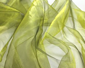 1 Yard 57 Inches Organza Fabric|Green|Two Tone Fabric|By the Yard|Shiny Sparkle Decorative Fabric|Event Home Decor