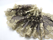 画像をギャラリービューアに読み込む, SALE|6 11/16 Inches Dark Green Wide Lace Trim|Wide Lace|Floral|Embroidery|Bridal Wedding Materials|Clothing Ribbon|Hairband|Accessories DIY
