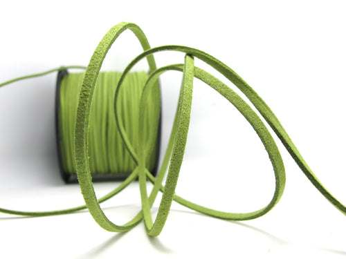 5 Yards 2.5mm Faux Suede Leather Cord|Yellow Green|Faux Leather String Jewelry Findings|Microfiber Craft Supplies