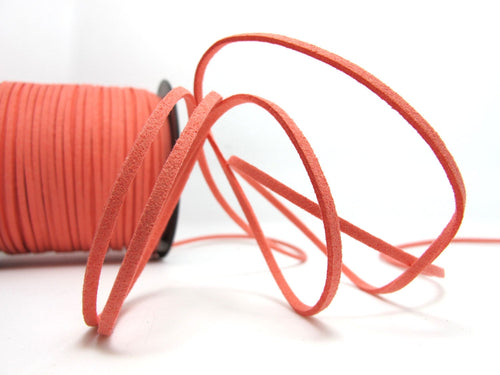 5 Yards 2.5mm Faux Suede Leather Cord|Melon|Faux Leather String Jewelry Findings|Microfiber Craft Supplies